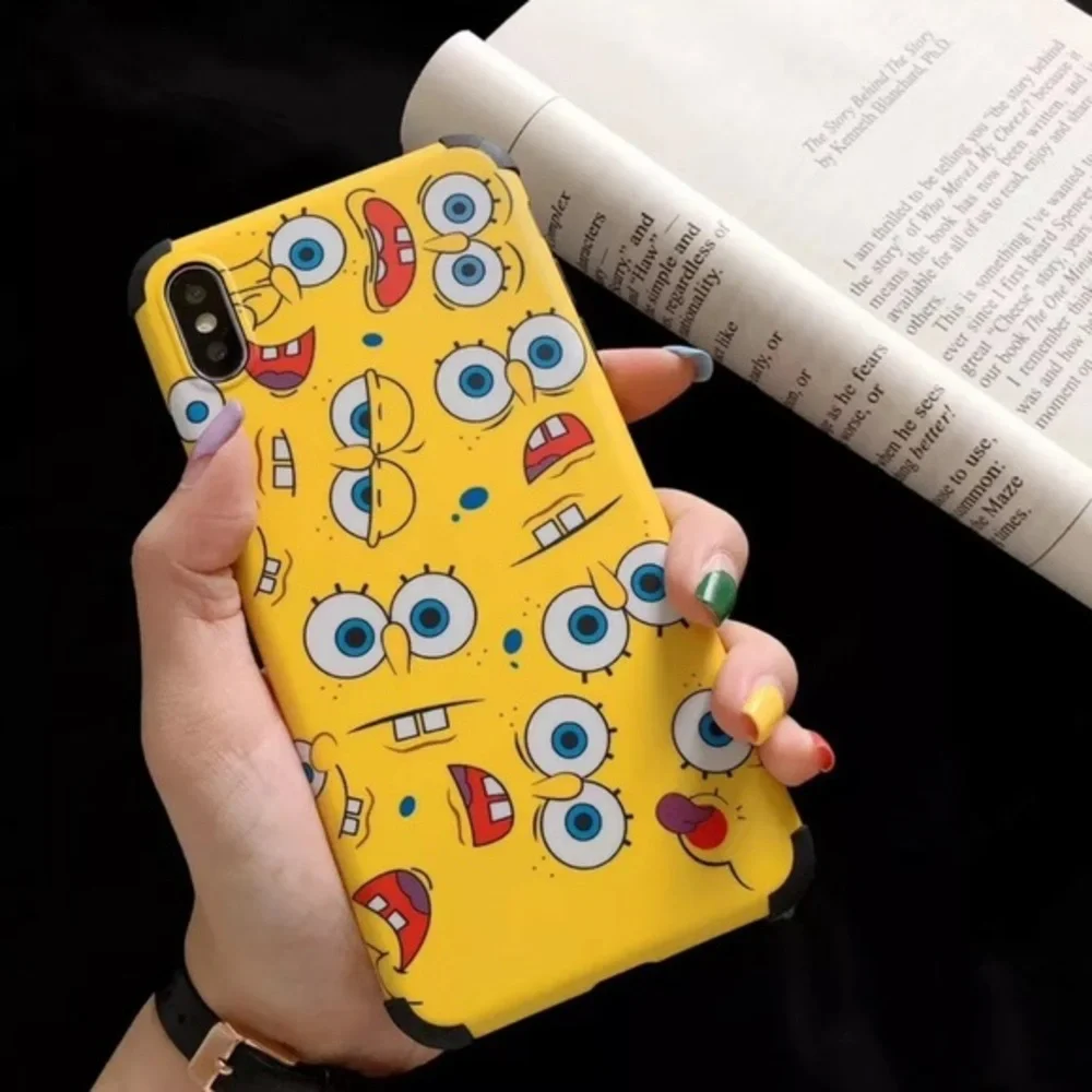 Cartoon Spongebob Soft Case Cover For iPhone 7+